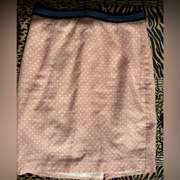 Anthropology COREY LYNN CALTER Polka Dot Skirt Pink White Size 6P - Picture 1 of 6